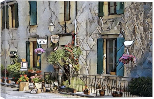 Charming Auberge in Auvergne Canvas Print by Roger Mechan
