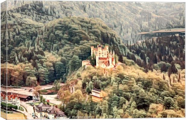 Castle in the German Alps Canvas Print by Roger Mechan