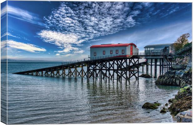 Tenby's Historic Lifeboat Stations Canvas Print by Roger Mechan