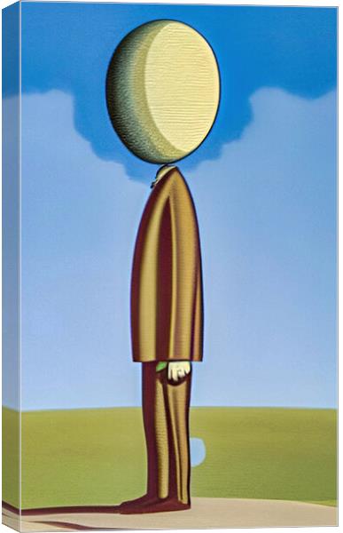 Egghead Genius Canvas Print by Roger Mechan
