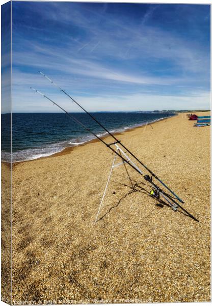 Gone fishing in Dorset Canvas Print by Roger Mechan