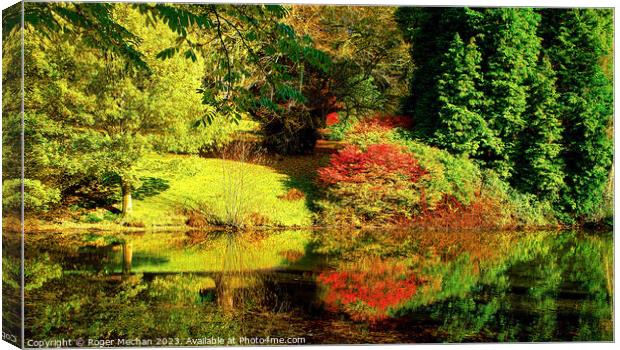 Relections of Autumn Canvas Print by Roger Mechan