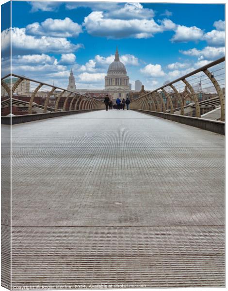 St Paul's cathedral from the Millennium Bridge Canvas Print by Roger Mechan