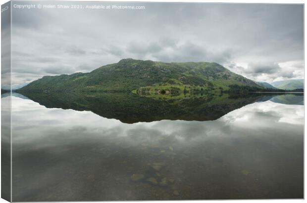 Lake District Ullswater Reflections Canvas Print by Helen Shaw