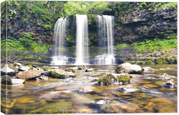 Sgwd Yr Eira Waterfall Canvas Print by Mattie Evans