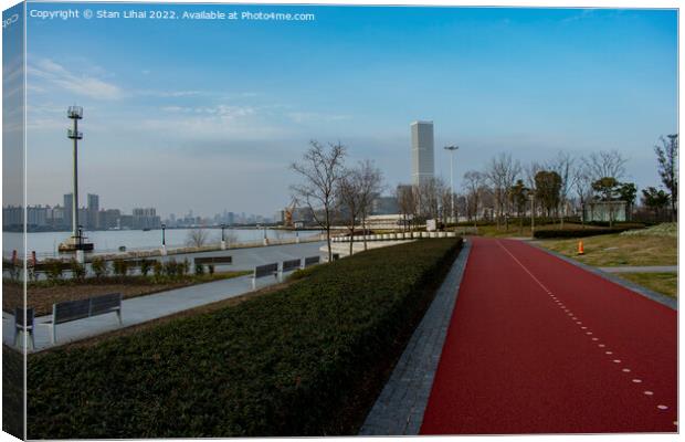 Jogging road in Shanghai park Canvas Print by Stan Lihai