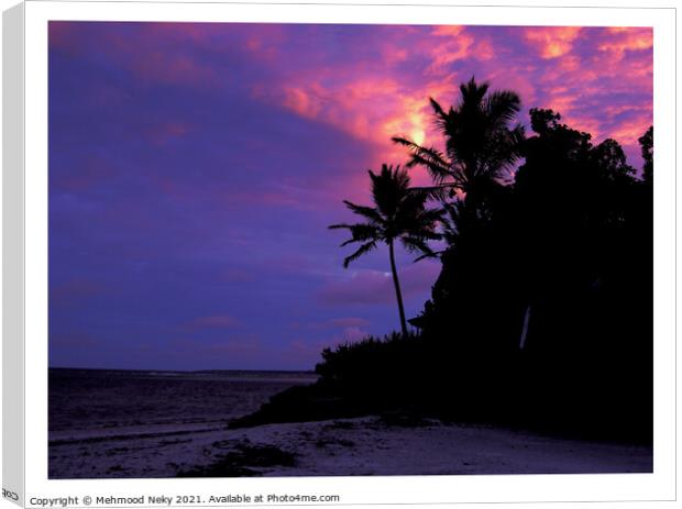 Sunset coastal sky Canvas Print by Mehmood Neky