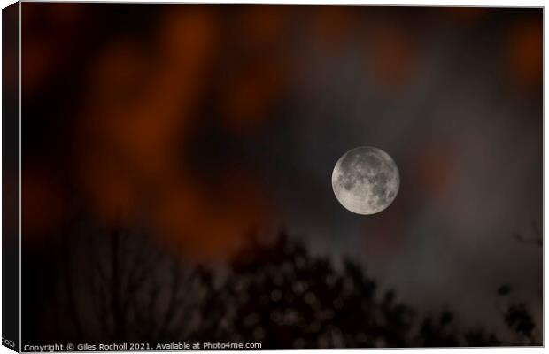 Full moon Astrophotography Canvas Print by Giles Rocholl