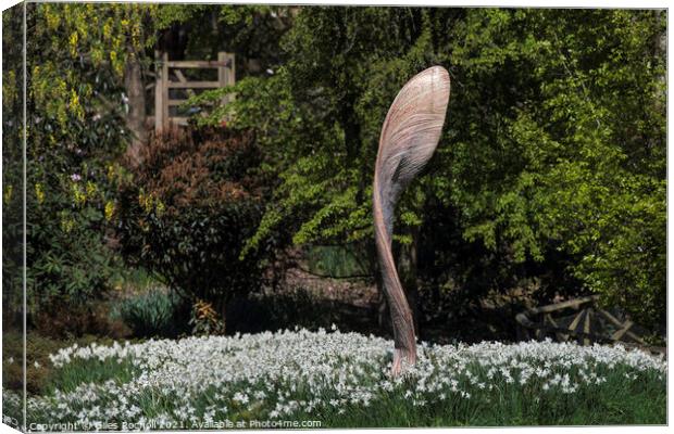 Sculpture Himalayan Gardens tourism Yorkshire Canvas Print by Giles Rocholl