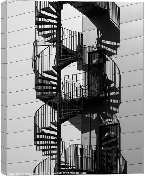 Helix spiral stairs Canvas Print by Giles Rocholl