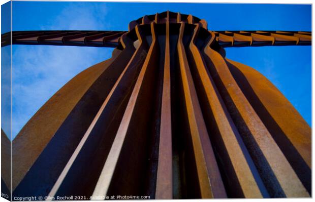 Angel of the North abstract. Canvas Print by Giles Rocholl