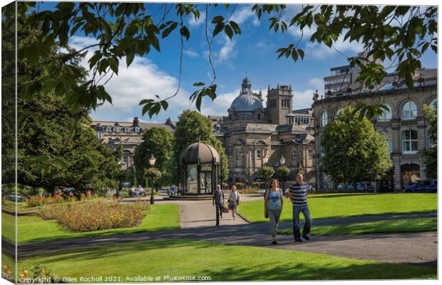 Crescent Gardens Harrogate North Yorkshire Canvas Print by Giles Rocholl