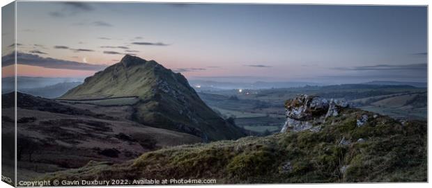 Chrome Hill before sunrise Canvas Print by Gavin Duxbury