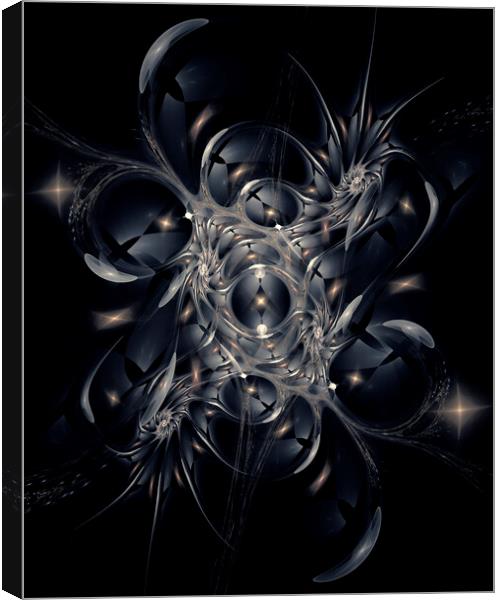 Spider Eyes Fractal Abstract Art Canvas Print by Maria Forrester