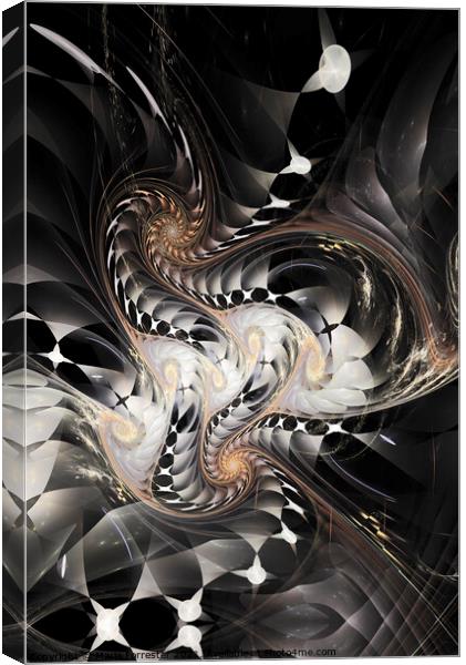 Rattlesnakes Abstract Fractal Art Canvas Print by Maria Forrester