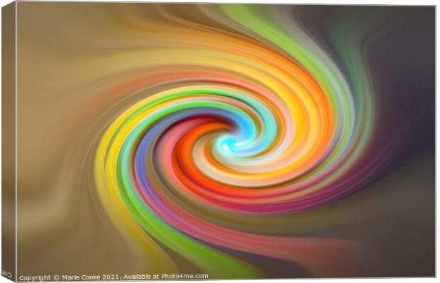 Colourful twist Canvas Print by Marie Cooke