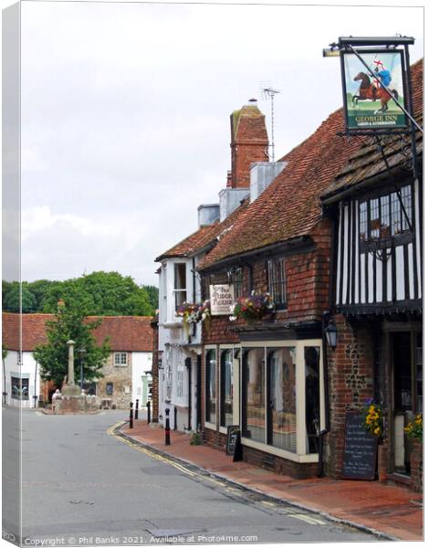 Alfriston village, East Sussex Canvas Print by Phil Banks
