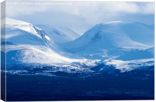 The Lairig Ghru - Cairngorm Mountains Canvas Print by Phil Banks