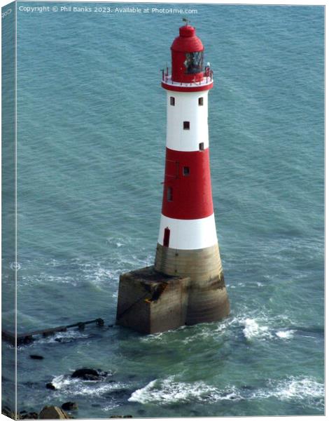 Beachy Head Lighthouse - East Sussex - England Canvas Print by Phil Banks