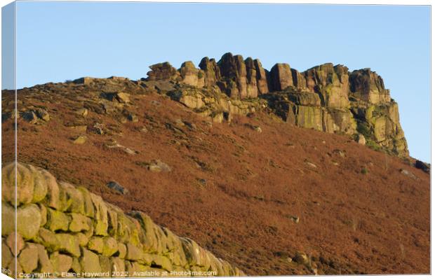 Hen Cloud in the Roaches Canvas Print by Elaine Hayward