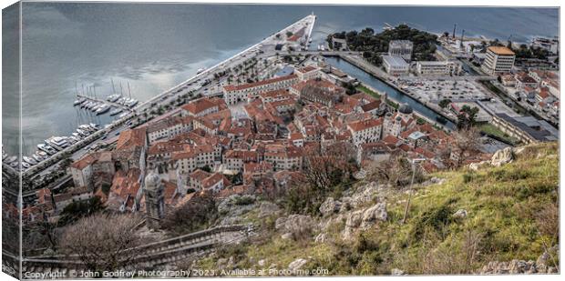 Kotor Old Town Canvas Print by John Godfrey Photography