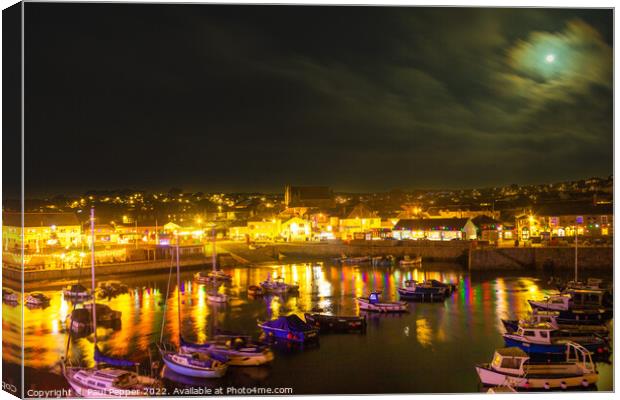 Porthleven Nights Canvas Print by Paul Pepper