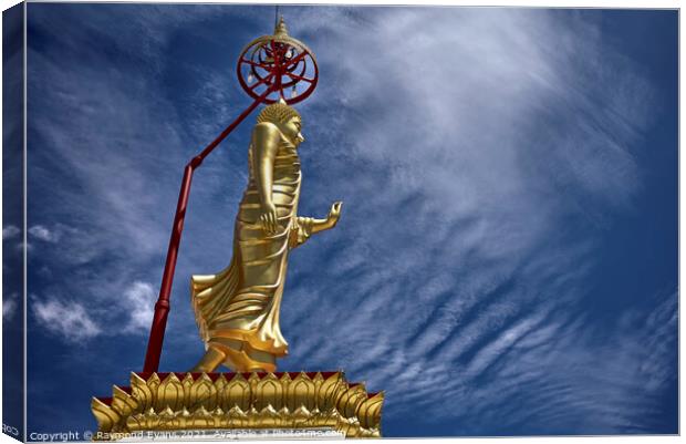 Buddha Statue Canvas Print by Raymond Evans