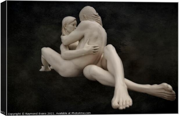 Naked Lovers Canvas Print by Raymond Evans