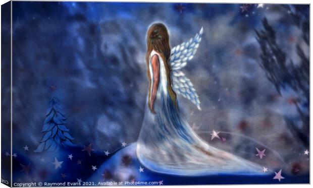 Fantasy Angel Canvas Print by Raymond Evans