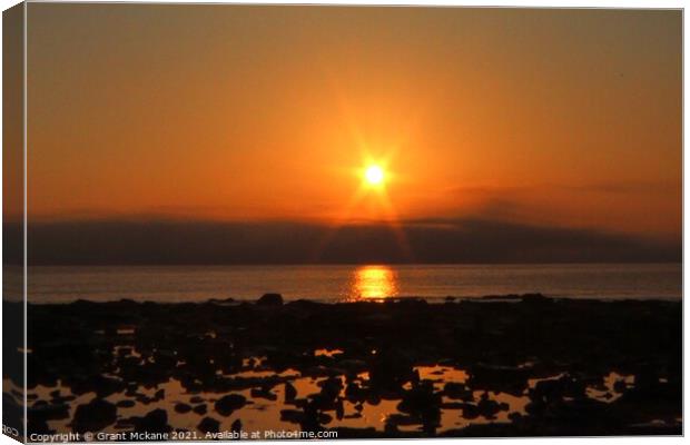 Coastal Sunrise Canvas Print by Grant Mckane