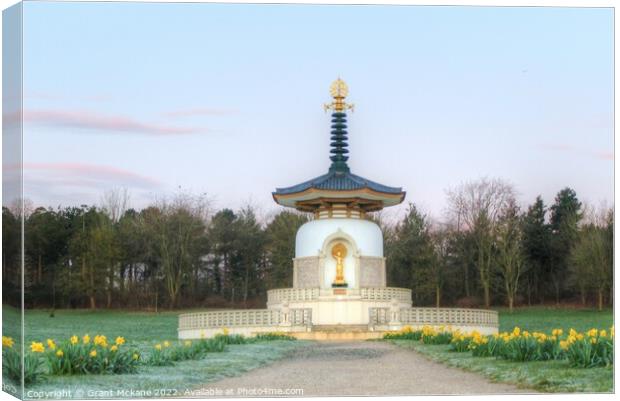 Peace Pagoda, Milton Keynes Canvas Print by Grant Mckane