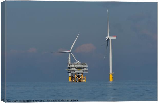 Burbo Bank wind farm Canvas Print by Russell Finney