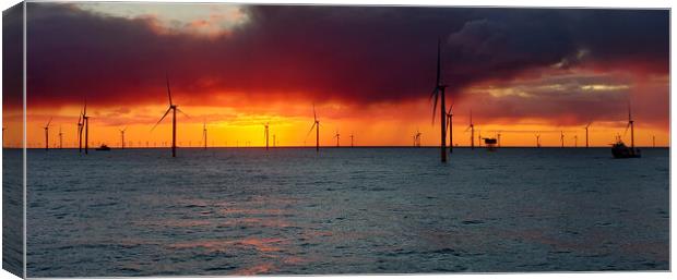 Offshore wind farm Canvas Print by Russell Finney
