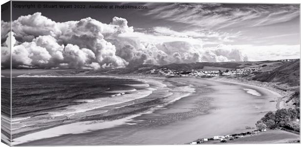 Woolacombe Beach & Bay Canvas Print by Stuart Wyatt