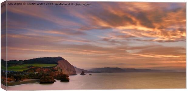 Ladram Bay: Devon Coast Sunrise Canvas Print by Stuart Wyatt