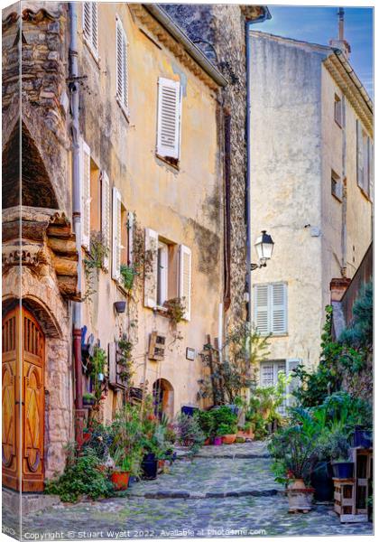 Street Scene Provence Canvas Print by Stuart Wyatt