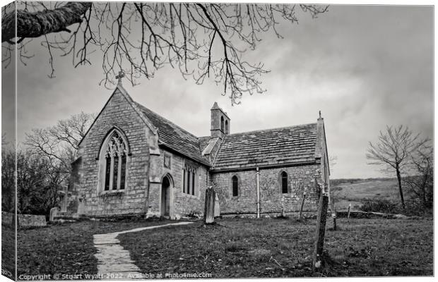 St Mary's Church, Tyneham, Purbeck Canvas Print by Stuart Wyatt