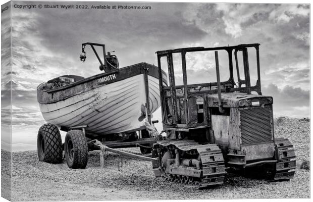 Norfolk Beach Fishing Boat Canvas Print by Stuart Wyatt