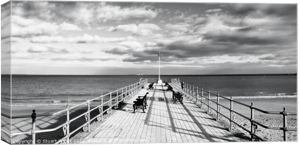 Swanage Banjo Pier Canvas Print by Stuart Wyatt