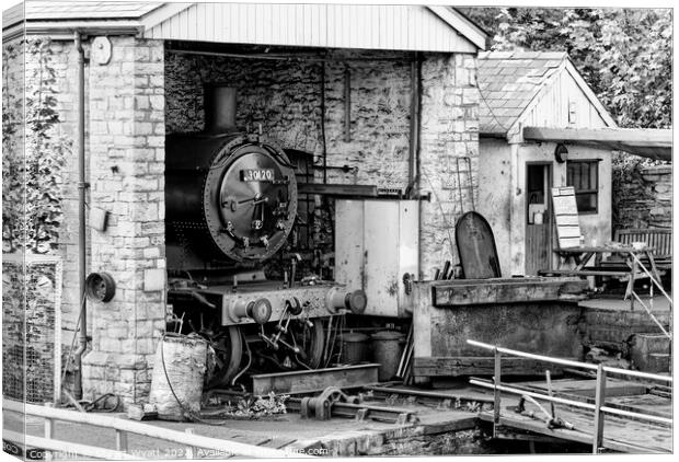 The steam engine workshop at Swanage Canvas Print by Stuart Wyatt