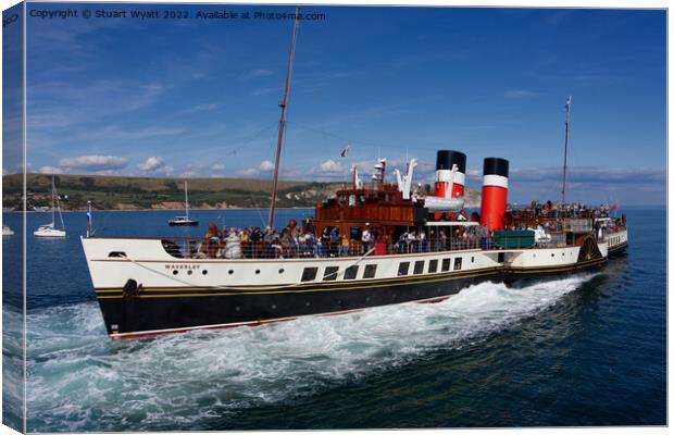 Swanage: Paddle Steamer Waverley Canvas Print by Stuart Wyatt