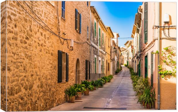 Old town of Alcudia street Canvas Print by Alex Winter