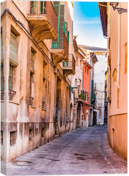 Street at the old town of Palma Canvas Print by Alex Winter