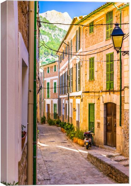 Old mediterranean village of Fornalutx on Majorca Canvas Print by Alex Winter