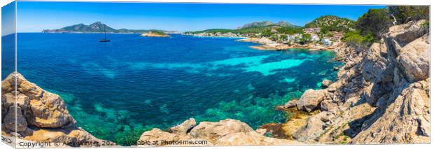 Mallorca island, view of bay in Sant Elm Canvas Print by Alex Winter