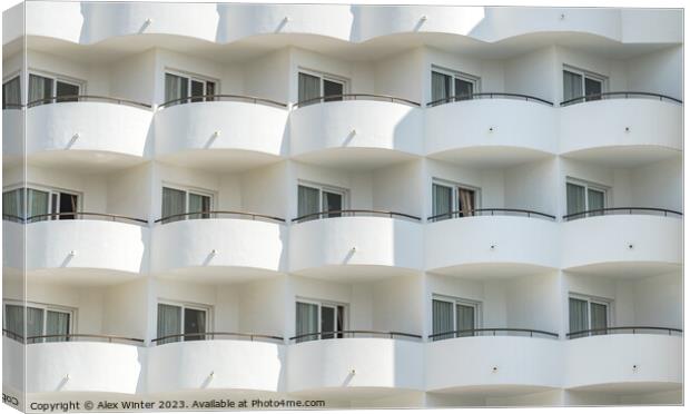 Close-up of hotel architecture Canvas Print by Alex Winter