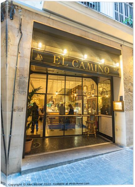 El Camino Restaurant palma Canvas Print by Alex Winter
