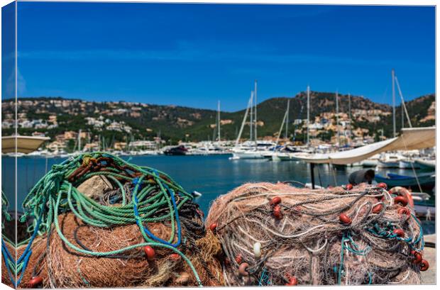 fishing nets at pier Canvas Print by Alex Winter