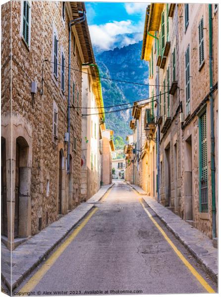 street at the old town of Soller Canvas Print by Alex Winter