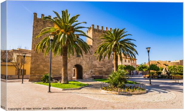 Historic city center of Alcudia Fortress Canvas Print by Alex Winter